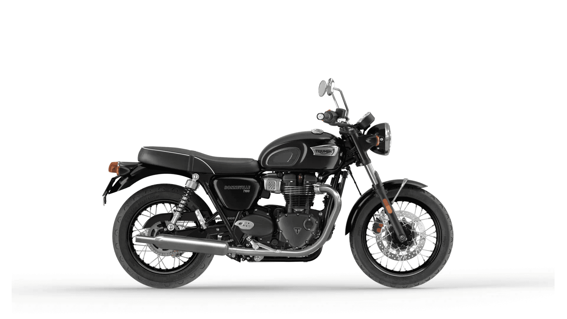 CGI of the Triumph Bonneville T100 in Competition Green & Ironstone